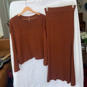Free People two piece knit set